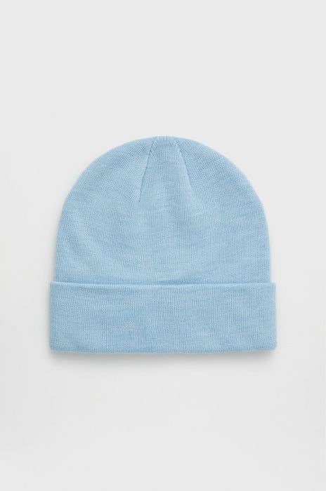 Шапка Only з товстого трикотажу колір блакитний