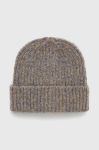Шапка Only колір бежевий з товстого трикотажу