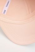 Бавовняна кепка Tommy Hilfiger колір рожевий однотонна