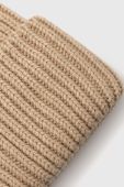 Шапка Pieces колір бежевий з товстого трикотажу (2829404)