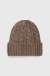 Шапка Pieces колір коричневий з товстого трикотажу (2829411)
