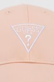 Бавовняна кепка Guess колір помаранчевий з аплікацією (2447207)