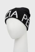 Вовняна шапка Patrizia Pepe колір чорний з товстого трикотажу вовна (2469282)