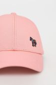 Бавовняна кепка Paul Smith колір рожевий однотонна (2462670)