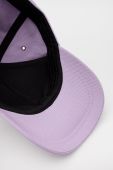 Бавовняна кепка Paul Smith колір фіолетовий однотонна