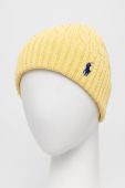 Бавовняна шапка Polo Ralph Lauren колір жовтий з бавовни