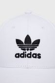 Бавовняна бейсболка adidas Originals колір білий з аплікацією FJ2545-WHT/BLK