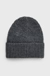 Шапка з домішкою вовни Mustang колір сірий