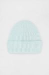 Вовняна шапка Samsoe Samsoe з тонкого трикотажу вовна колір блакитний