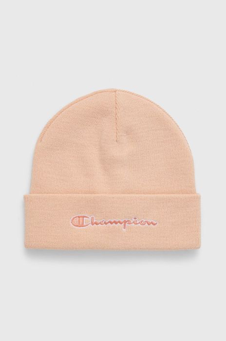 Шапка Champion колір помаранчевий з товстого трикотажу