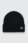 Шапка Champion колір чорний з товстого трикотажу