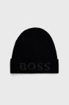 Вовняна шапка BOSS колір чорний вовна (2744116)