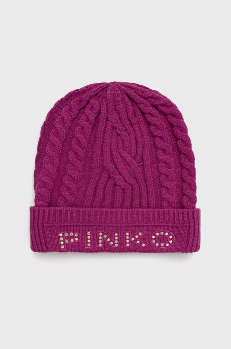 Шапка Pinko колір фіолетовий