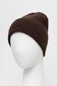 Шапка Ivy Oak колір коричневий з товстого трикотажу вовна