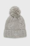 Шапка з домішкою вовни Superdry колір сірий з товстого трикотажу (2655821)