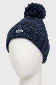 Шапка з домішкою вовни Superdry колір синій з товстого трикотажу (2755473)