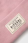 Шапка Rip Curl колір рожевий з товстого трикотажу