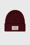 Шапка Rip Curl колір бордовий з товстого трикотажу