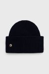 Шапка з домішкою вовни Tommy Hilfiger колір синій з товстого трикотажу (2655845)
