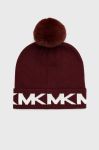 Шапка Michael Kors колір бордовий з тонкого трикотажу