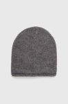 Шапка з домішкою вовни United Colors of Benetton колір сірий з тонкого трикотажу (2808031)