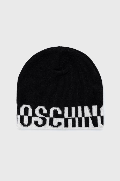 Шапка з домішкою вовни Moschino колір чорний (2567554)