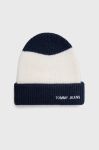 Шапка з домішкою вовни Tommy Jeans колір синій