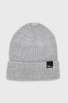 Бавовняна шапка Jack Wolfskin колір сірий з тонкого трикотажу з бавовни