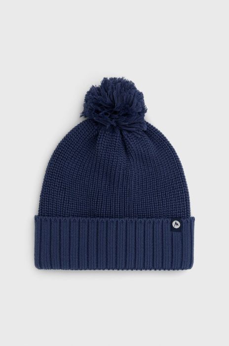 Шапка Marmot з товстого трикотажу колір блакитний (2728143)