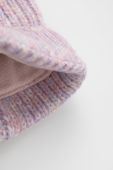 Дитяча шапка з домішкою вовни Name it колір фіолетовий з товстого трикотажу