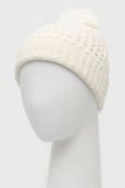Дитяча шапка Sisley колір бежевий з товстого трикотажу