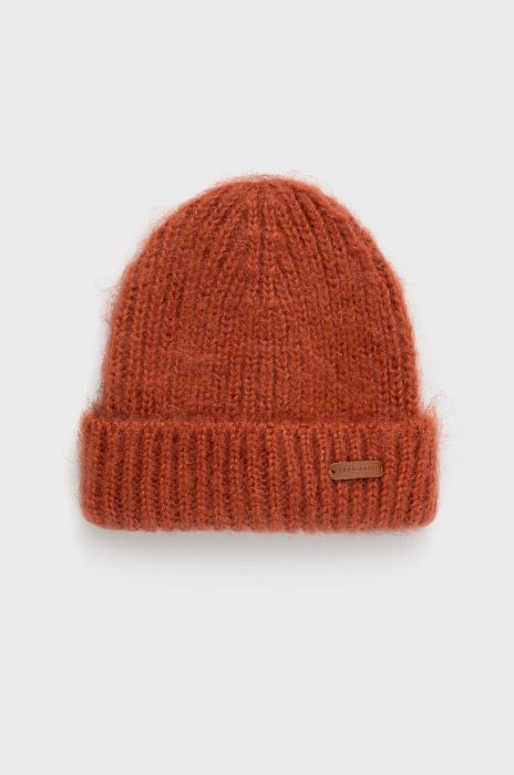 Дитяча шапка Pepe Jeans колір помаранчевий з товстого трикотажу