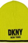 Дитяча шапка Dkny колір зелений з тонкого трикотажу