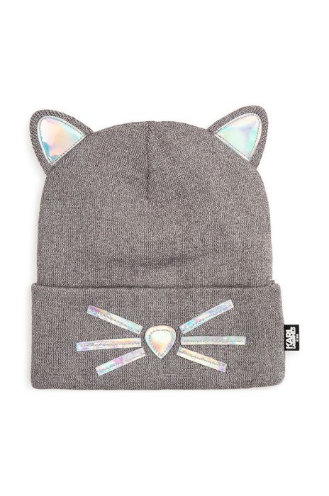 Дитяча шапка Karl Lagerfeld колір сірий