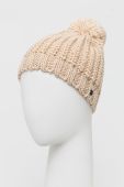 Дитяча шапка Roxy колір бежевий з товстого трикотажу
