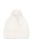 Дитяча бавовняна шапка BOSS колір білий з бавовни
