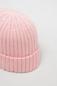 Дитяча шапка з домішкою вовни OVS колір рожевий з товстого трикотажу