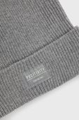 Дитяча бавовняна шапка Name it колір сірий з товстого трикотажу з бавовни