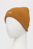 Дитяча бавовняна шапка Name it колір коричневий з товстого трикотажу з бавовни