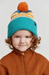 Дитяча вовняна шапка Reima колір зелений з товстого трикотажу вовна