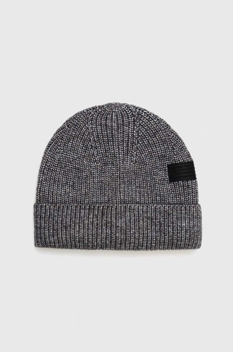 Шапка з домішкою вовни Tom Tailor колір чорний