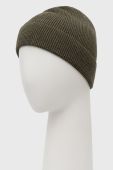 Вовняна шапка Tiger Of Sweden колір зелений з тонкого трикотажу вовна