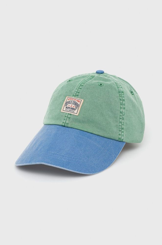 Кепка Polo Ralph Lauren колір зелений візерунок