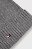 Шапка Tommy Hilfiger колір сірий з тонкого трикотажу (2588123)