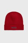 Шапка з домішкою вовни BOSS Boss Athleisure колір червоний