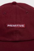 Бавовняна бейсболка Primitive колір бордовий однотонна
