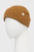 Шапка Solid колір жовтий з товстого трикотажу
