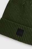 Шапка Solid колір зелений з товстого трикотажу