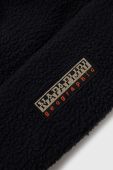 Шапка Napapijri колір чорний з товстого трикотажу (3608955)