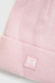 Шапка Under Armour колір рожевий з товстого трикотажу